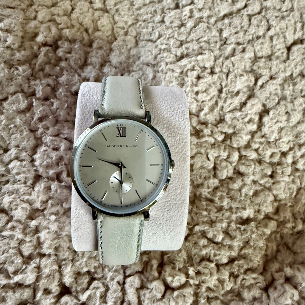 Larsson & Jennings Silver White Double-Wrap Watch